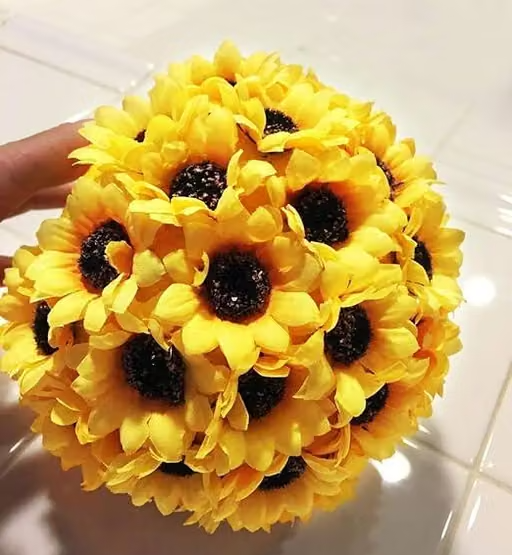 artificial sunflower for home , wedding , party decoration (pack of 50) - Image 4