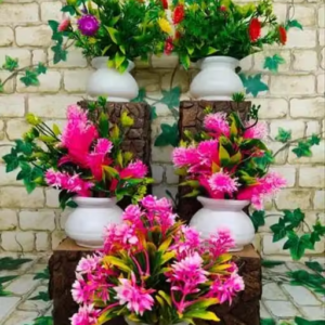 Dev Creation beautiful color flower with matki pot 5 pc
