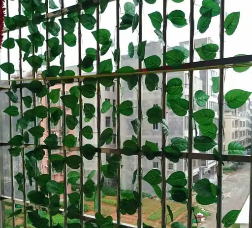 Daissy Raise Artificial Greenery Vines - Pack of 12 Money Plant Decorative Hanging Leaf Garlands for Home, Garden, and Wall Decor | Wall Decor Greenery | Fake Ivy Vines | Artificial Leaf Strings | Indoor Plant Decoration | Party Backdrop Leaves | Green Vines for Events | Hanging Ivy Decor