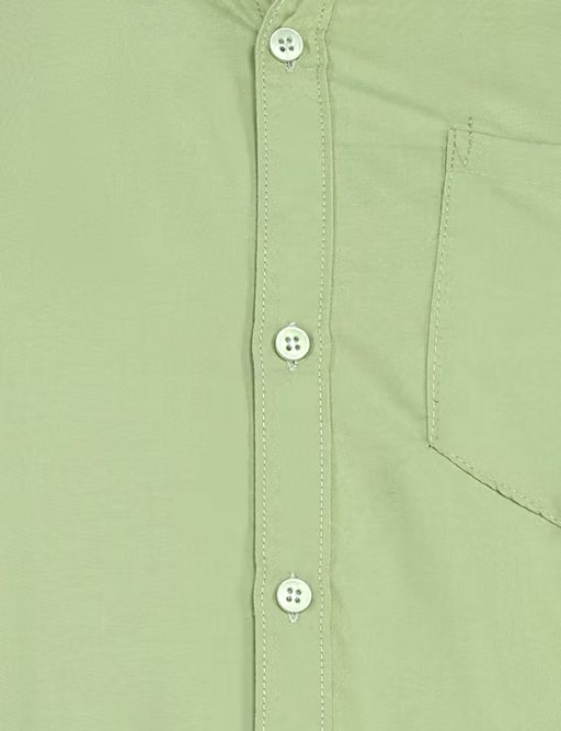 Youth First Men's Solid Spread Collar Mint Green Shirts - Image 3