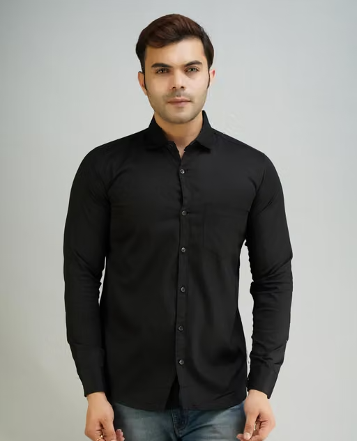 Youth First Men's Solid Spread Collar Navy Blue Shirts Pack 2 - Image 2