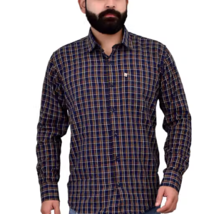 Stylo cotton check shirt for Men, Single pocket, Full sleeves vol2