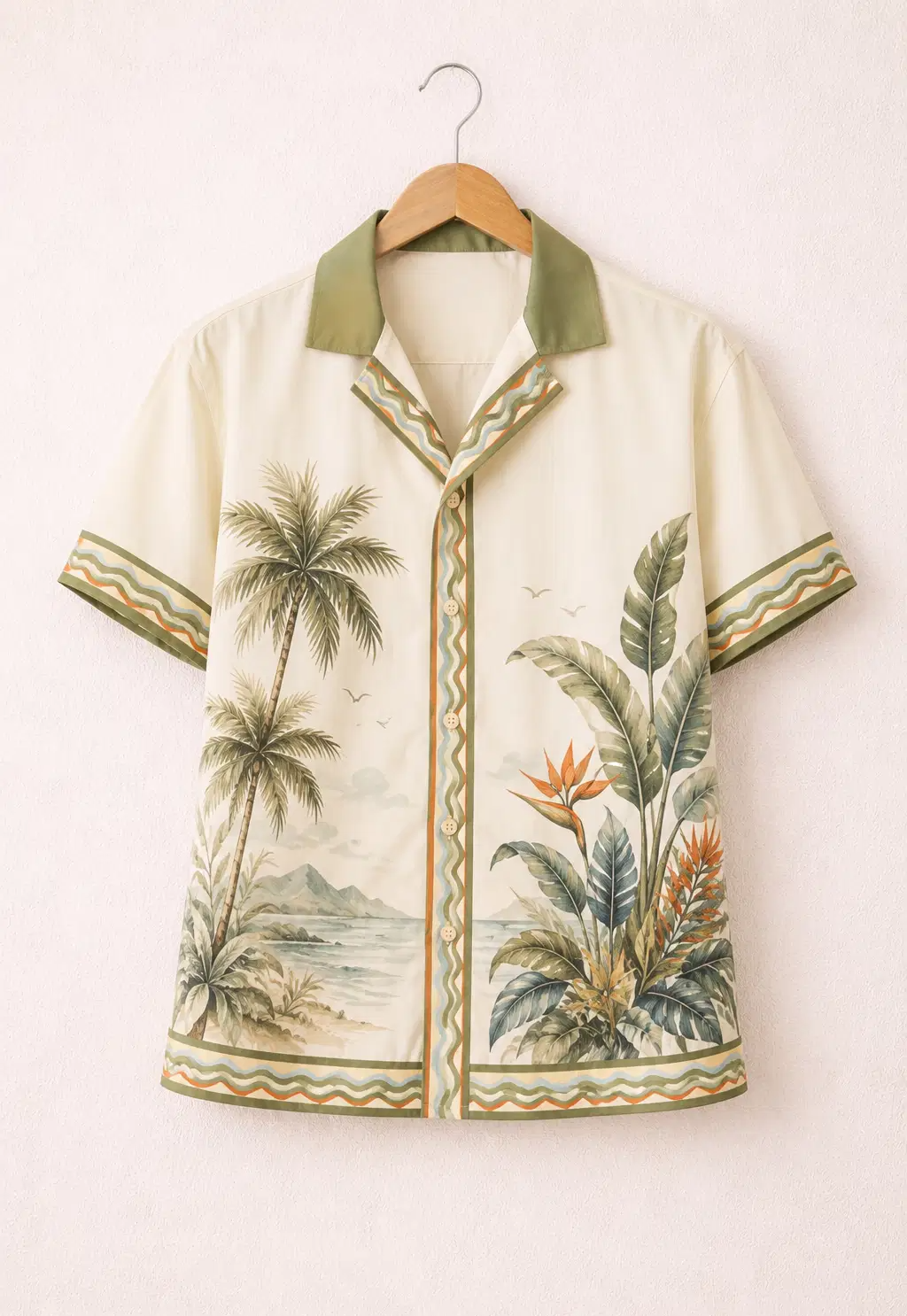 Cotton Blend Regular Fit Printed Half Sleeves Men's Casual Shirt - Green ( Pack of 1 )