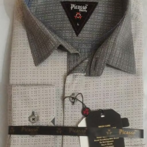 Picasso Grey Printed Men's Shirt