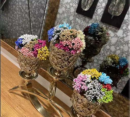 PARTY STUFF Pollen Flowers ( Multy colour,72 Piece) Jewellery, Tiara Making hair accessories Artificial Plant, Flower and Shrubs - Image 4