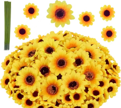 artificial sunflower for home , wedding , party decoration (pack of 50) - Image 3