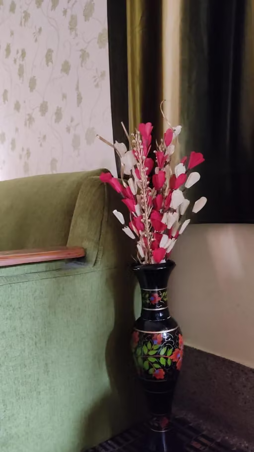 Set of 2 Beautiful Handmade Bouquet / 48 cm / Made From Dried Plant Parts, Sticks / Red and White - Image 3