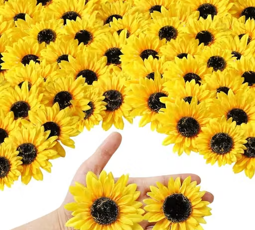 artificial sunflower for home , wedding , party decoration (pack of 50) - Image 4