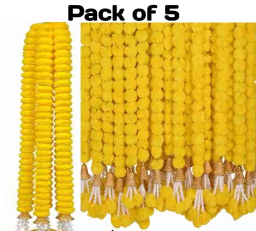 Artificial marigold ladi for office kitchen diwali party decoration etc.