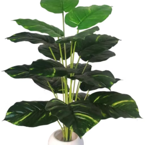 BAARIG Natural Looking Money Plant Tree with 18 Long Leaves without Pot Artificial Plant (70 cm, Multicolour)