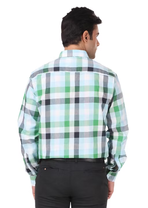 Premium Quality Casual Cotton Check Shirt Multicolor - Image 2