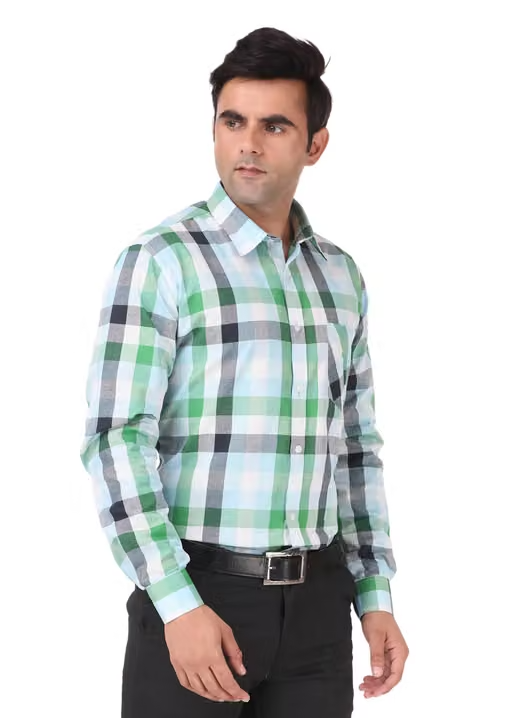 Premium Quality Casual Cotton Check Shirt Multicolor - Image 3