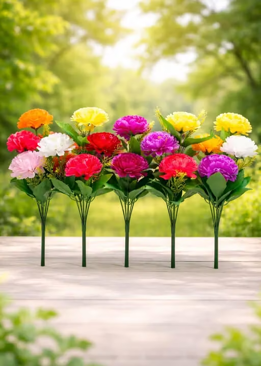 Artificial flower bonsai plant, artificial flowers plant artificial decorative plant home office indoor and outdoor decoration (Pack of 05) - Image 3