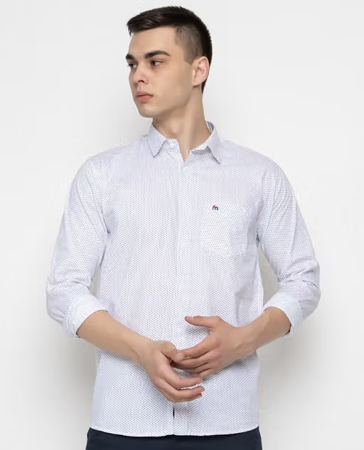 FREKMAN Cotton Blend Solid Full Sleeve Regular Fit Casual Shirt for Men with Pocket | Cotton Blend Casual Shirt for Men | Casual Wear Shirts for Men - Image 3