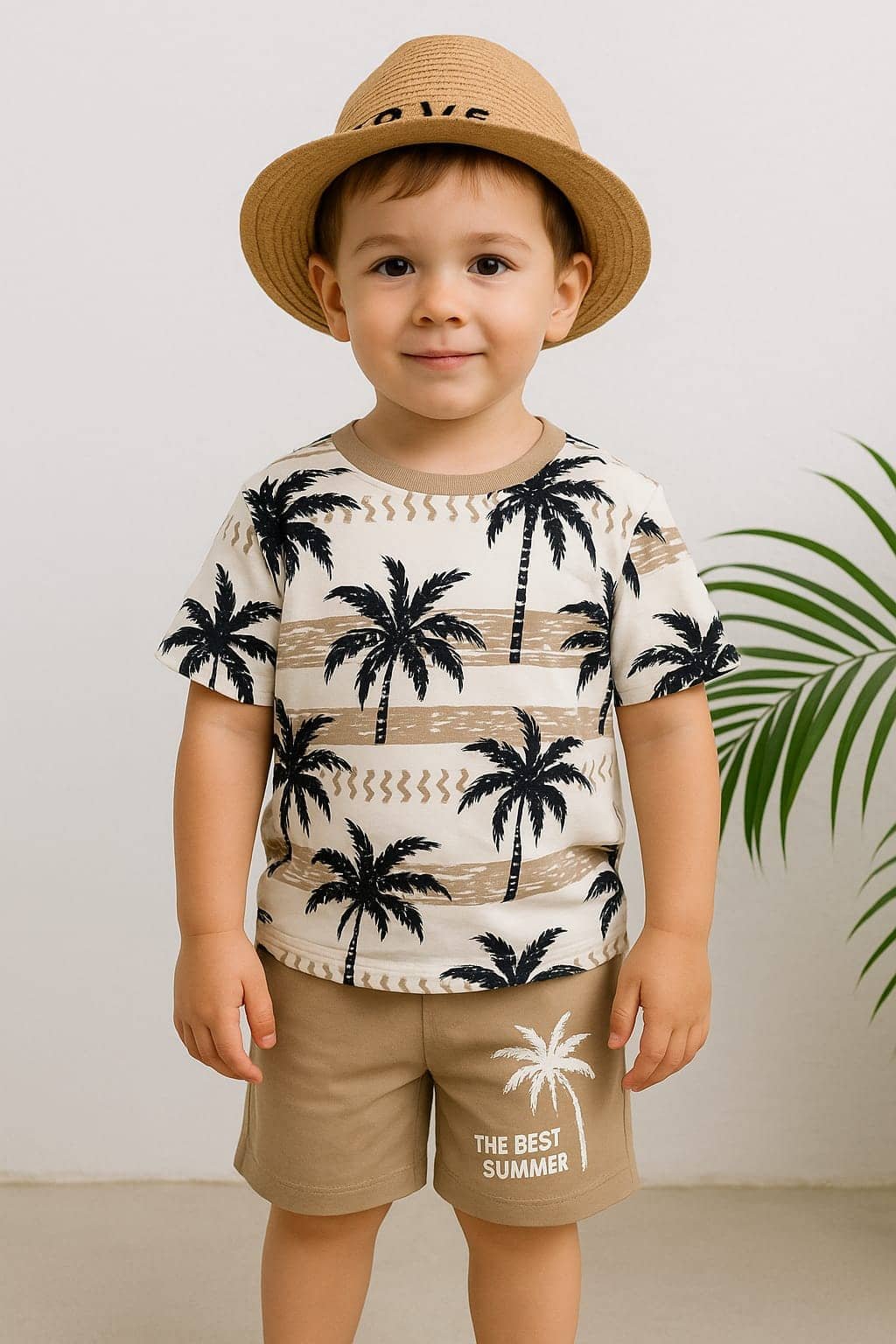 Pack of 1 Unisex Cotton T-Shirt & Shorts Set ( White ) - Image 3