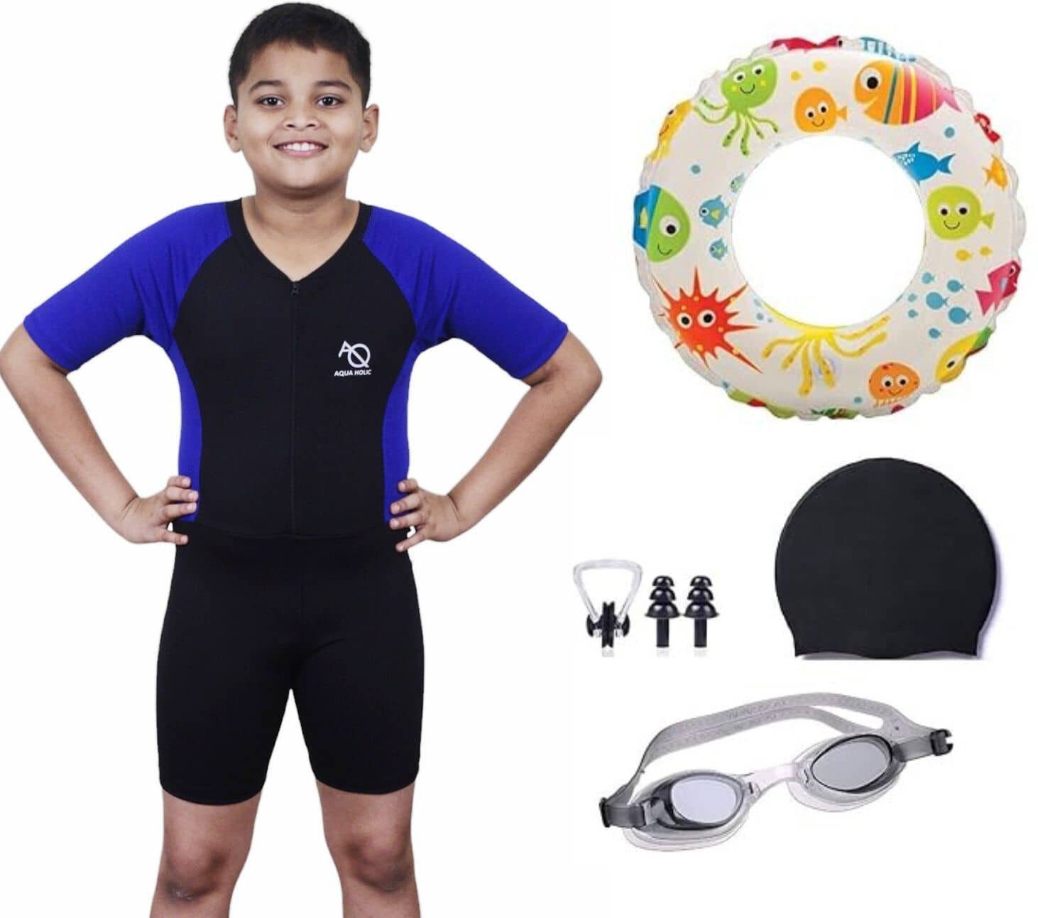 Boys Swimming Bodysuit ( Pack of 1 , Multi )