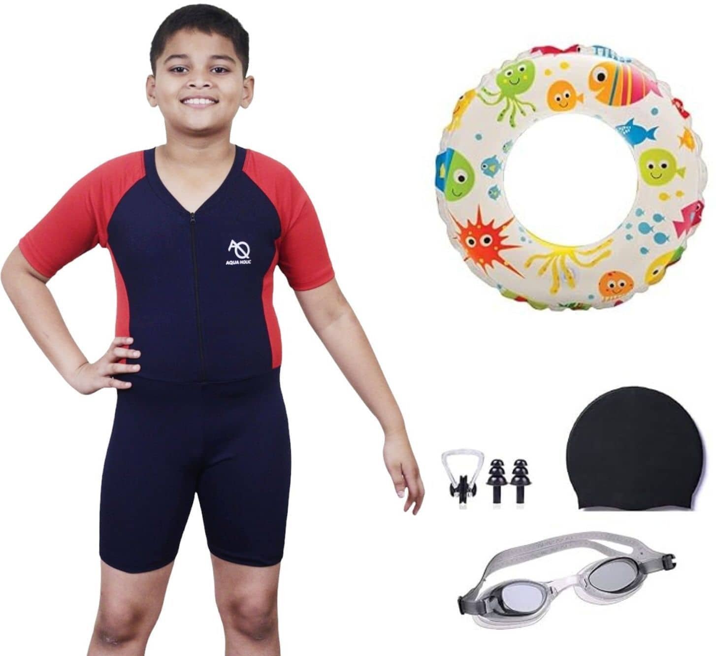 Boys Swimming Bodysuit ( Pack of 1 , Multi )