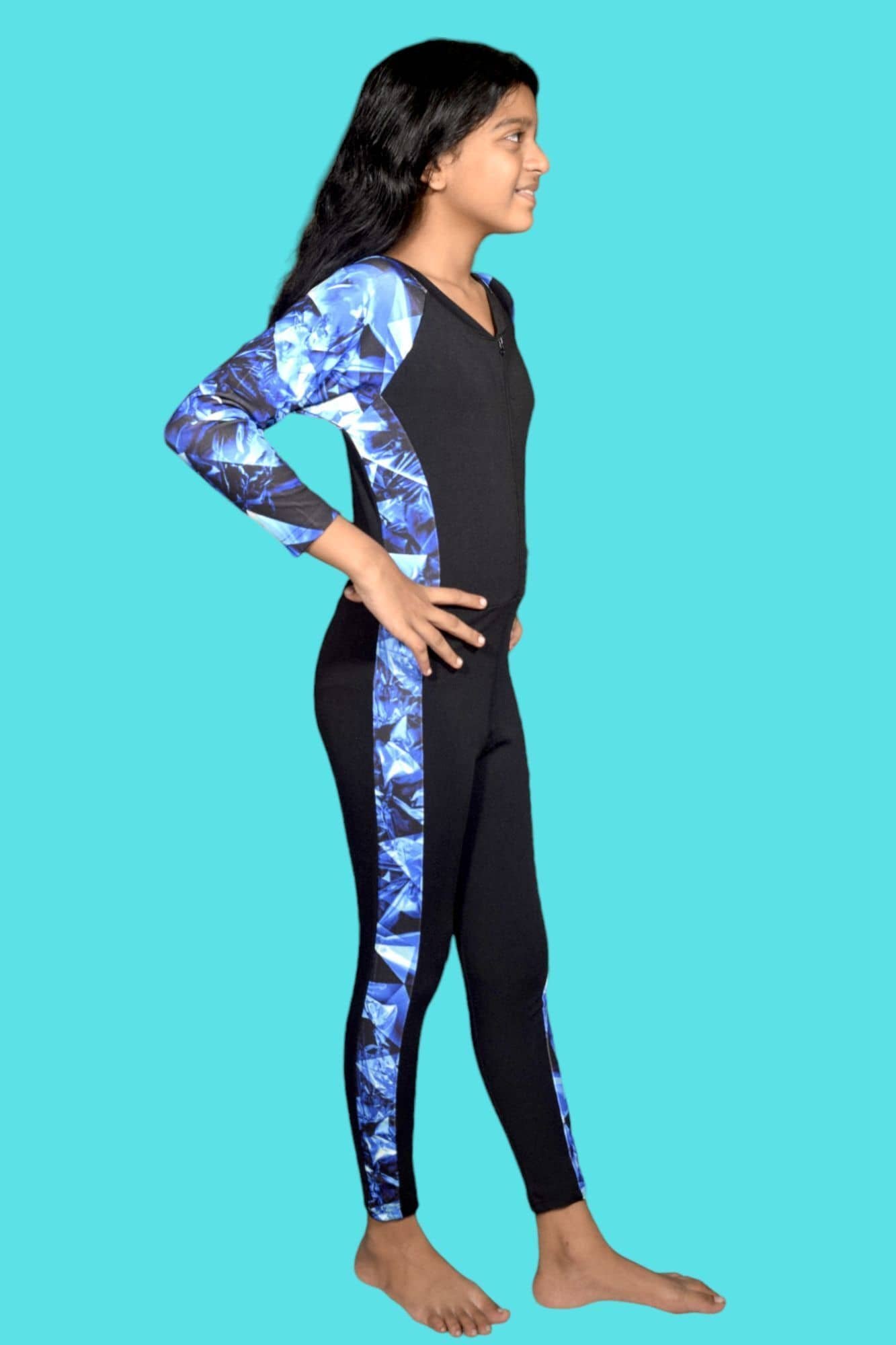 Girls Body Suits ( Pack of 1 , Blue ) - Image 4
