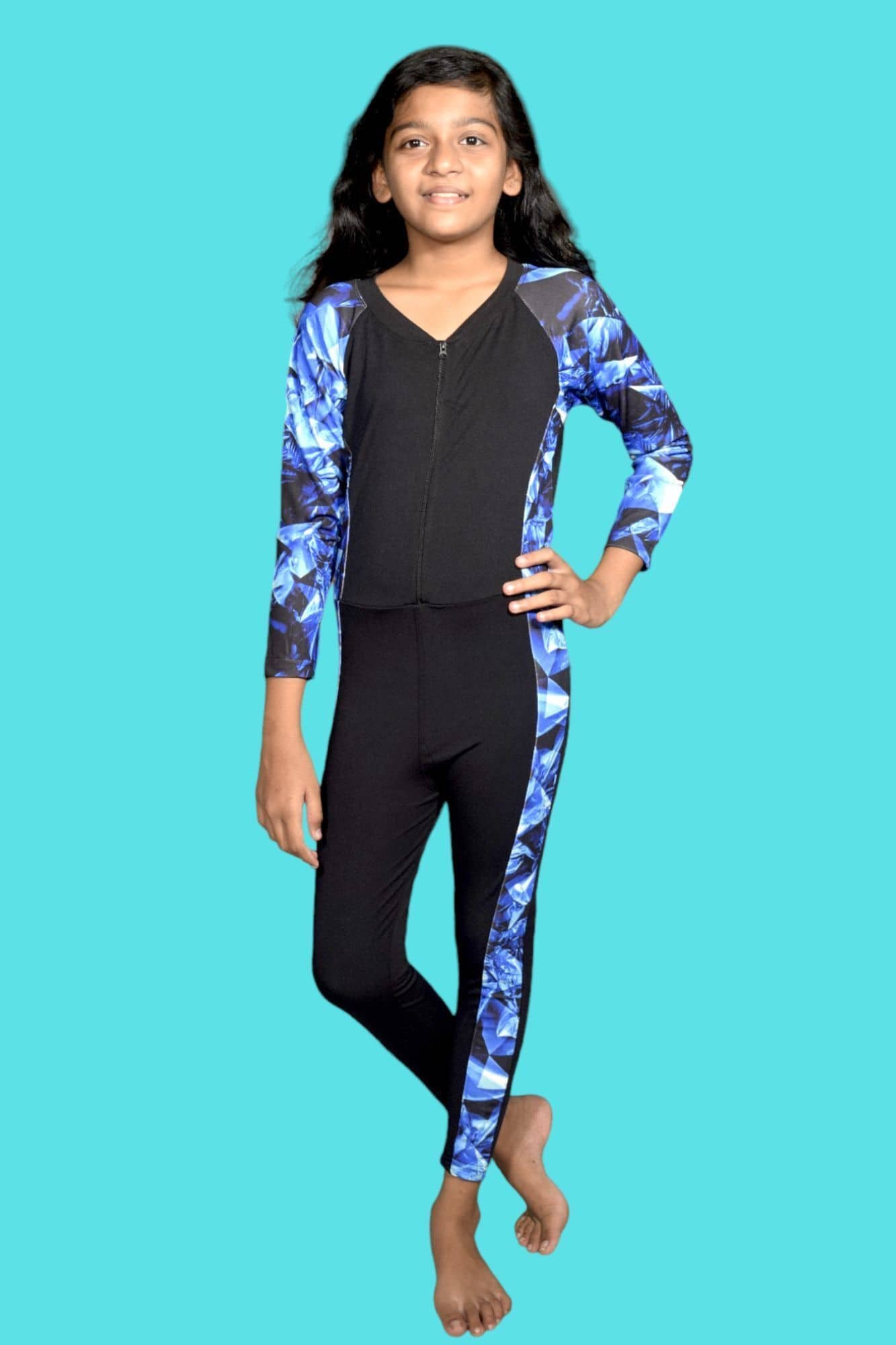 Girls Body Suits ( Pack of 1 , Blue ) - Image 5