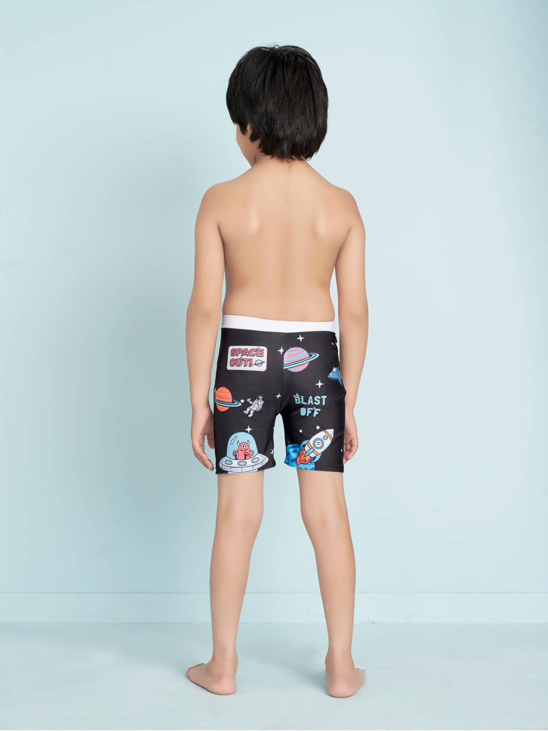 Aarika Boys Swimming Shorts ( Pack of 1 , Black ) - Image 4