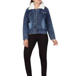 Aarika Girls Denim Denim Jackets For ( Pack of 1 , Denim Blue )
