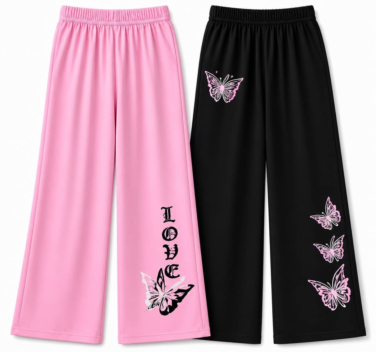 Aksa Pack of 2 Girls 100% Cotton Trackpants ( Colors )