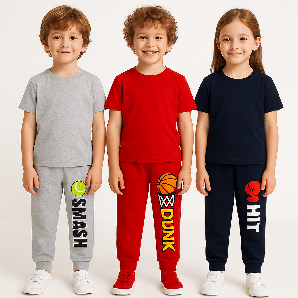 Aksa Pack of 3 Boys Cotton Blend Trackpant ( Multi Color )