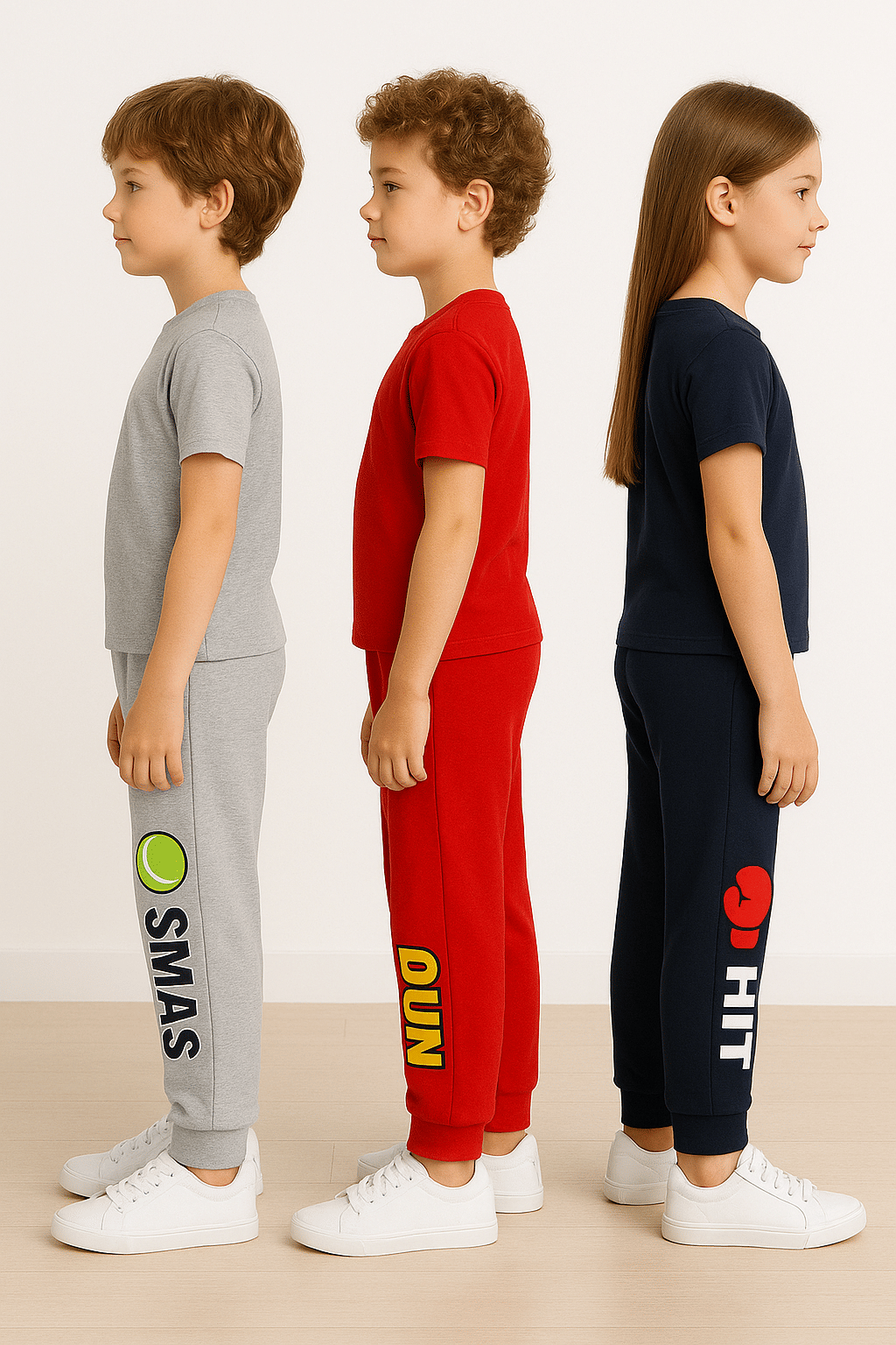 Aksa Pack of 3 Boys Cotton Blend Trackpant ( Multi Color ) - Image 2