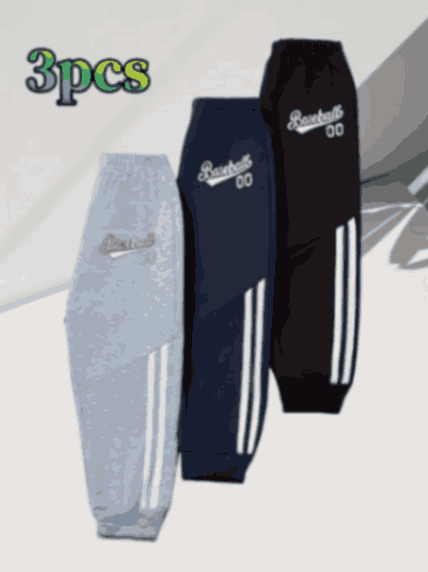 Aksa Pack of 3 Boys Cotton Blend Trackpant ( Multicolor 2 ) - Image 3