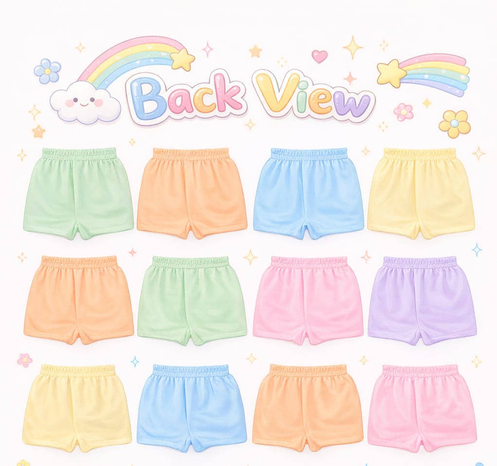 Arora store Pack of 12 Cotton Bloomers For Baby Girls ( Multicolor ) - Image 3
