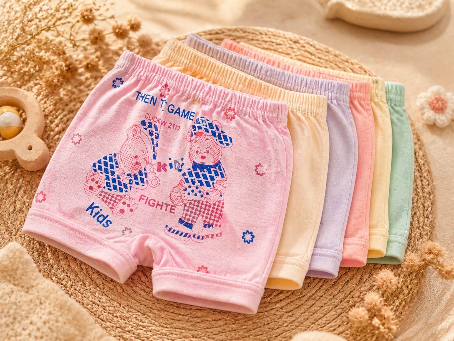 Arora store Pack of 6 Cotton Bloomers For Baby Girls ( Multicolor )