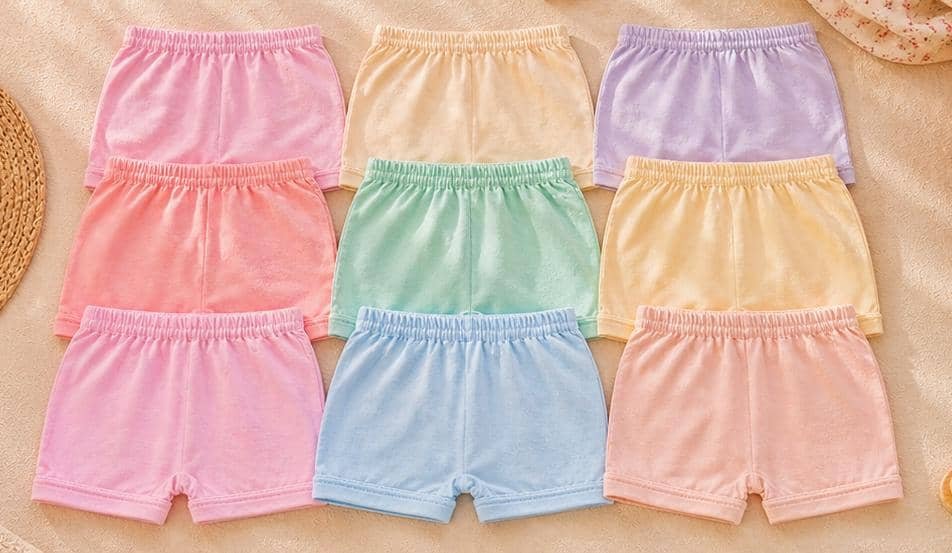 Arora store Pack of 9 Cotton Bloomers For Baby Girls ( Multicolor ) - Image 2