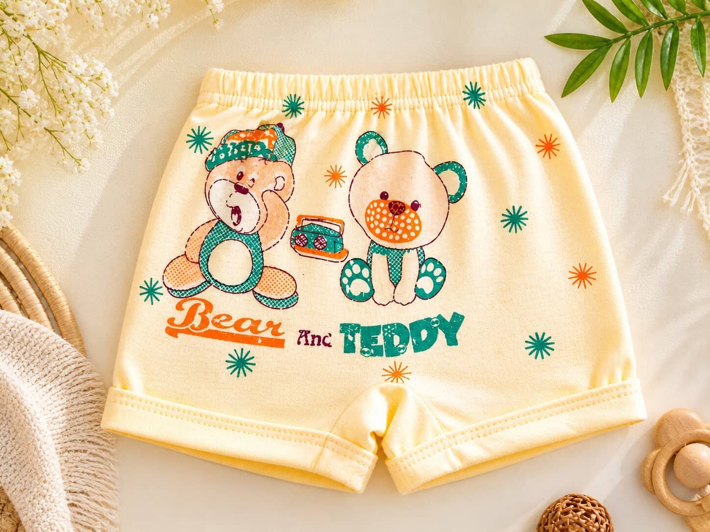 Arora store Pack of 9 Cotton Bloomers For Baby Girls ( Multicolor ) - Image 3