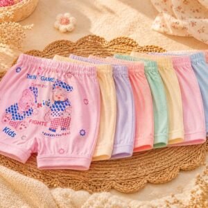 Arora store Pack of 9 Cotton Bloomers For Baby Girls ( Multicolor )