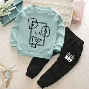 Pack of 1 Baby Boys Cotton Blend T-Shirt & Trackpants Set ( Mint Green )