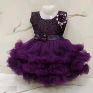 Net Dress For Baby Girls ( Pack of 1 , Purple )