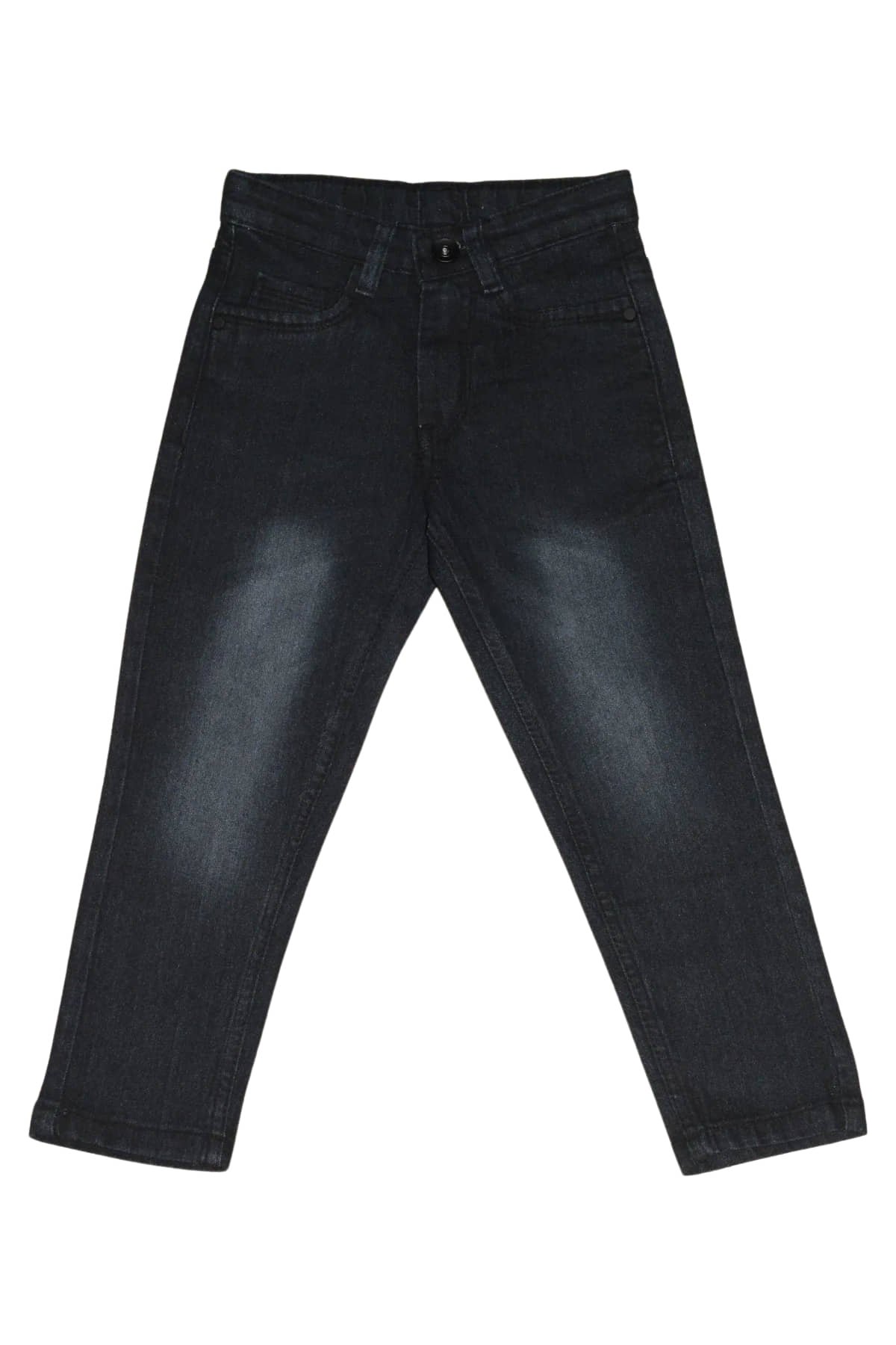 Aflash Pack of 1 Boys Cotton Spandex Jeans ( Black )
