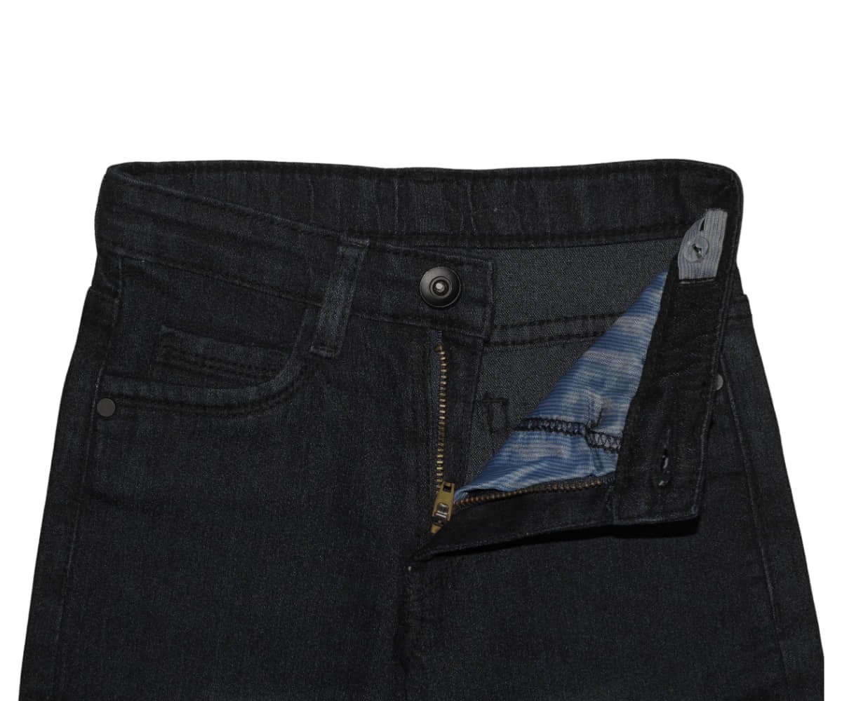 Aflash Pack of 1 Boys Cotton Spandex Jeans ( Black ) - Image 3