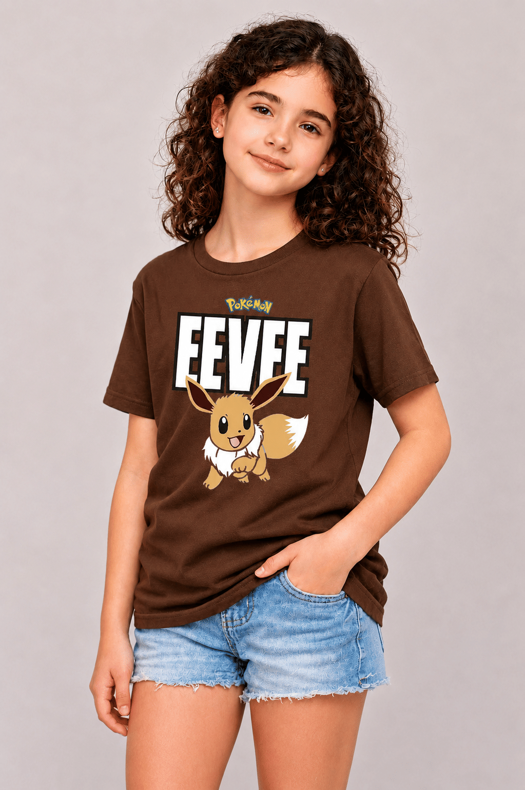 Brief Chickade Pack of 1 Girls Cotton Blend T-Shirt ( Brown )