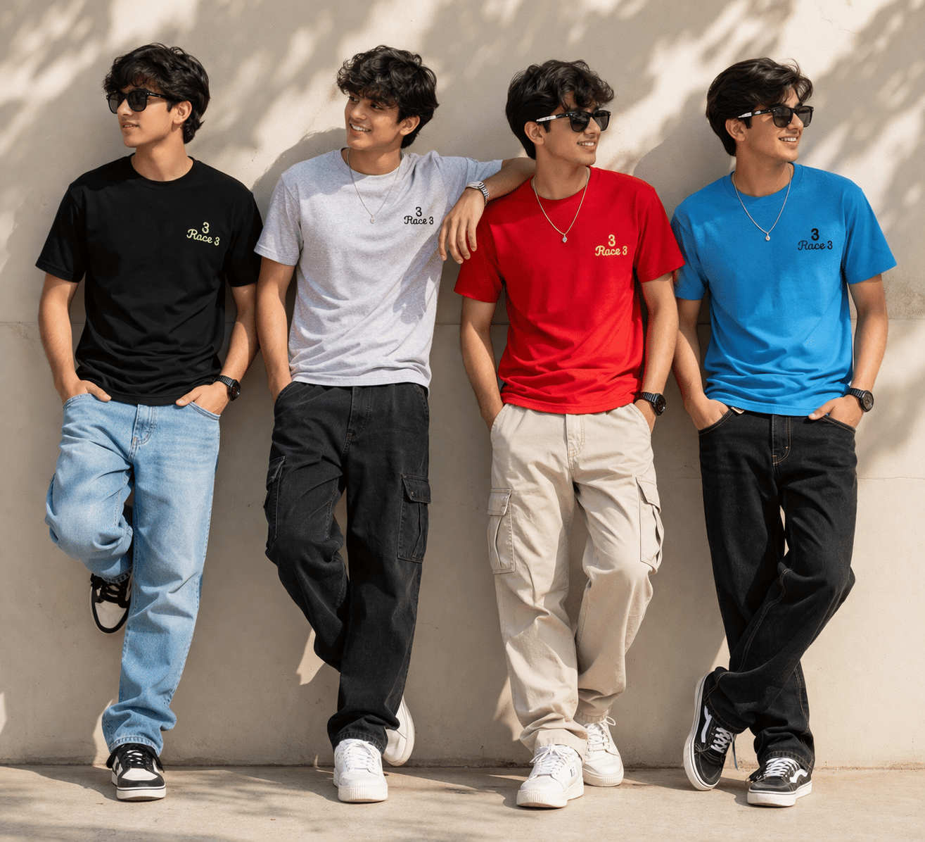 Pack of 4 Boys Cotton T-Shirt ( Multicolor 4 )