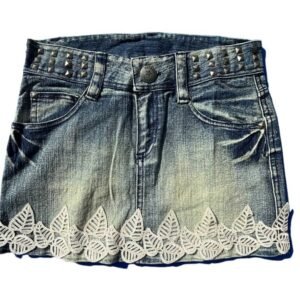 Pack of 1 Girls Denim Shorts ( Navy Blue )