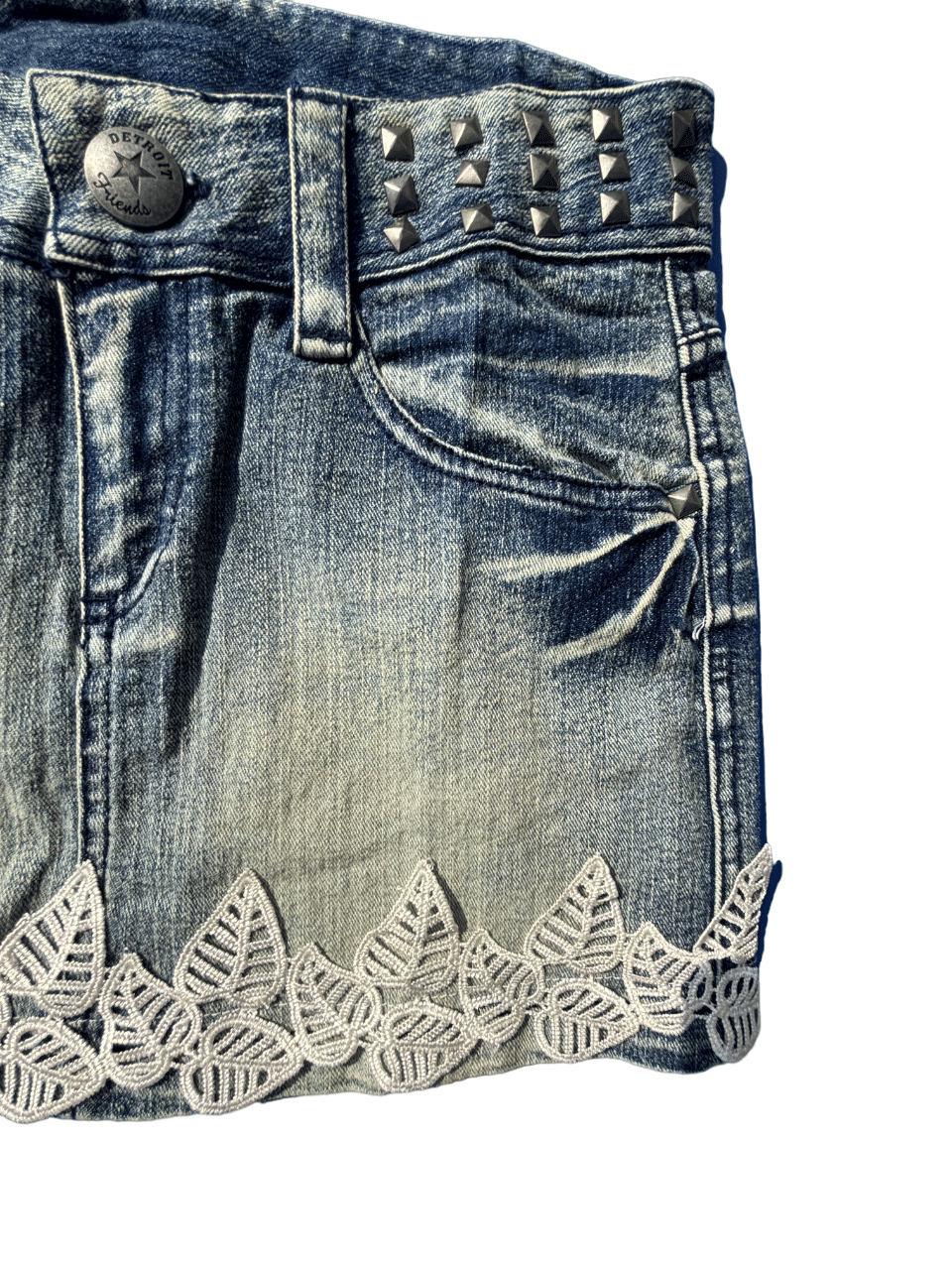 Pack of 1 Girls Denim Shorts ( Navy Blue ) - Image 2