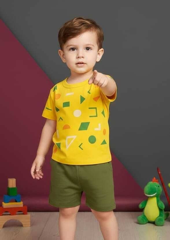 Boys Cotton Blend T-Shirt & Pants Set ( Multicolor , Pack of 4 ) - Image 2