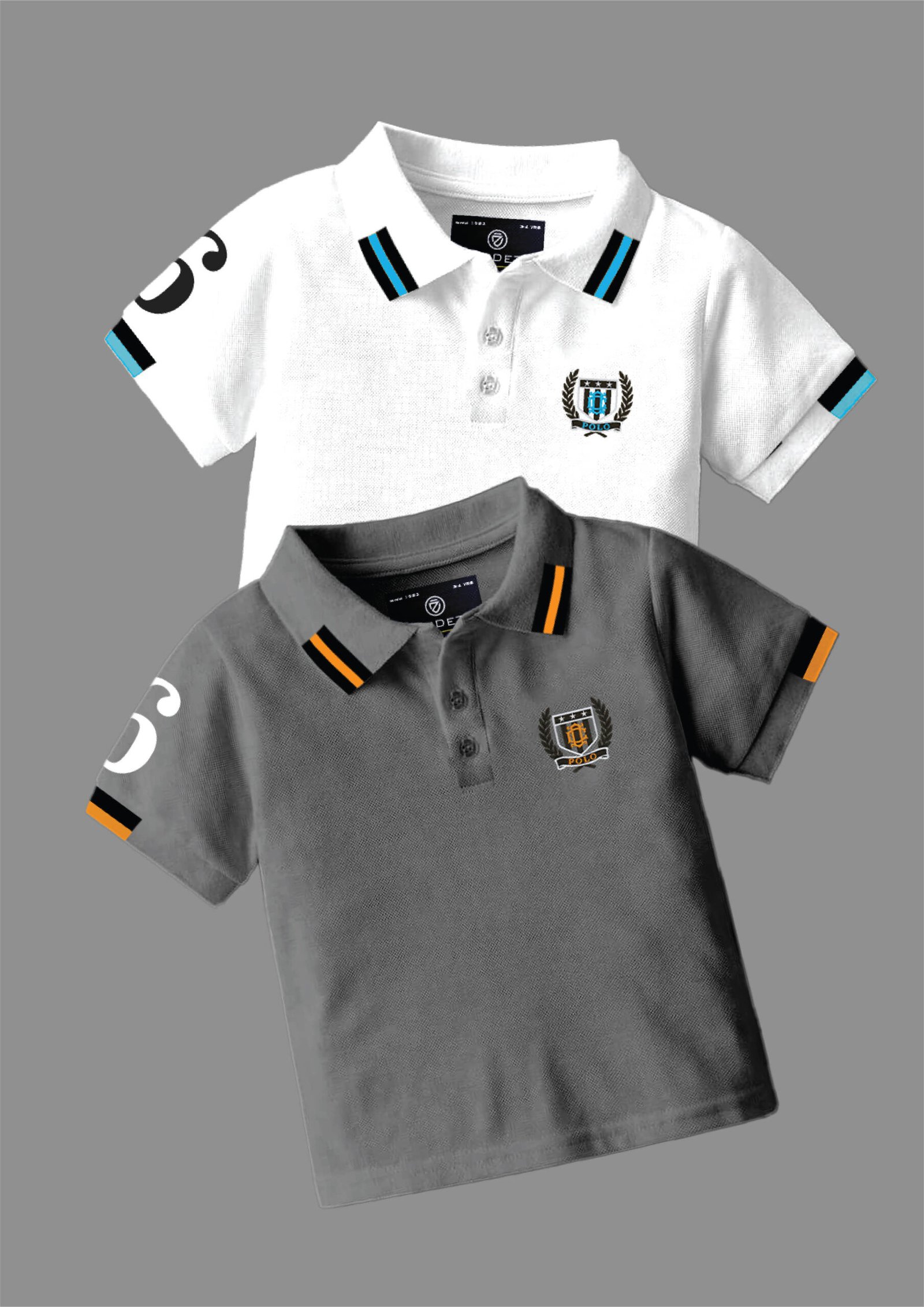 Pack of 2 Boys Cotton Blend Polo T-Shirt ( Multicolor 2 )
