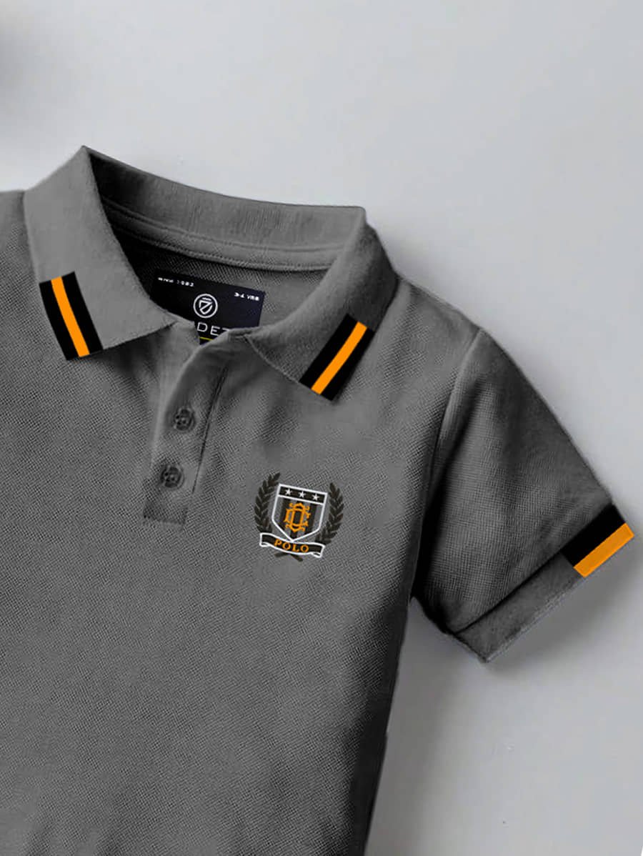 Pack of 2 Boys Cotton Blend Polo T-Shirt ( Multicolor 2 ) - Image 3