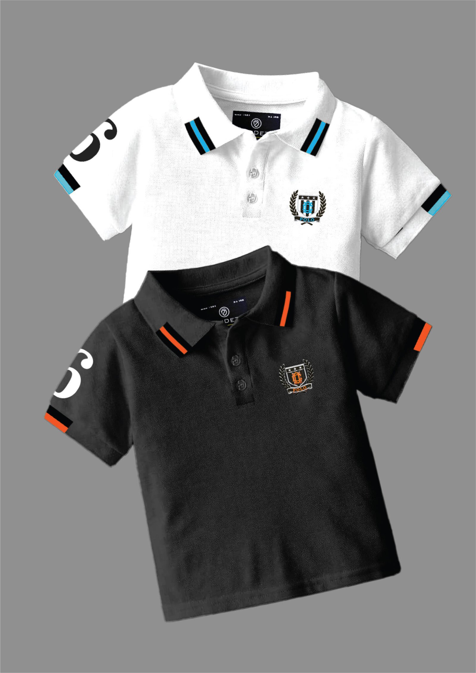 Pack of 2 Boys Cotton Blend Polo T-Shirt ( Multicolor 1 )