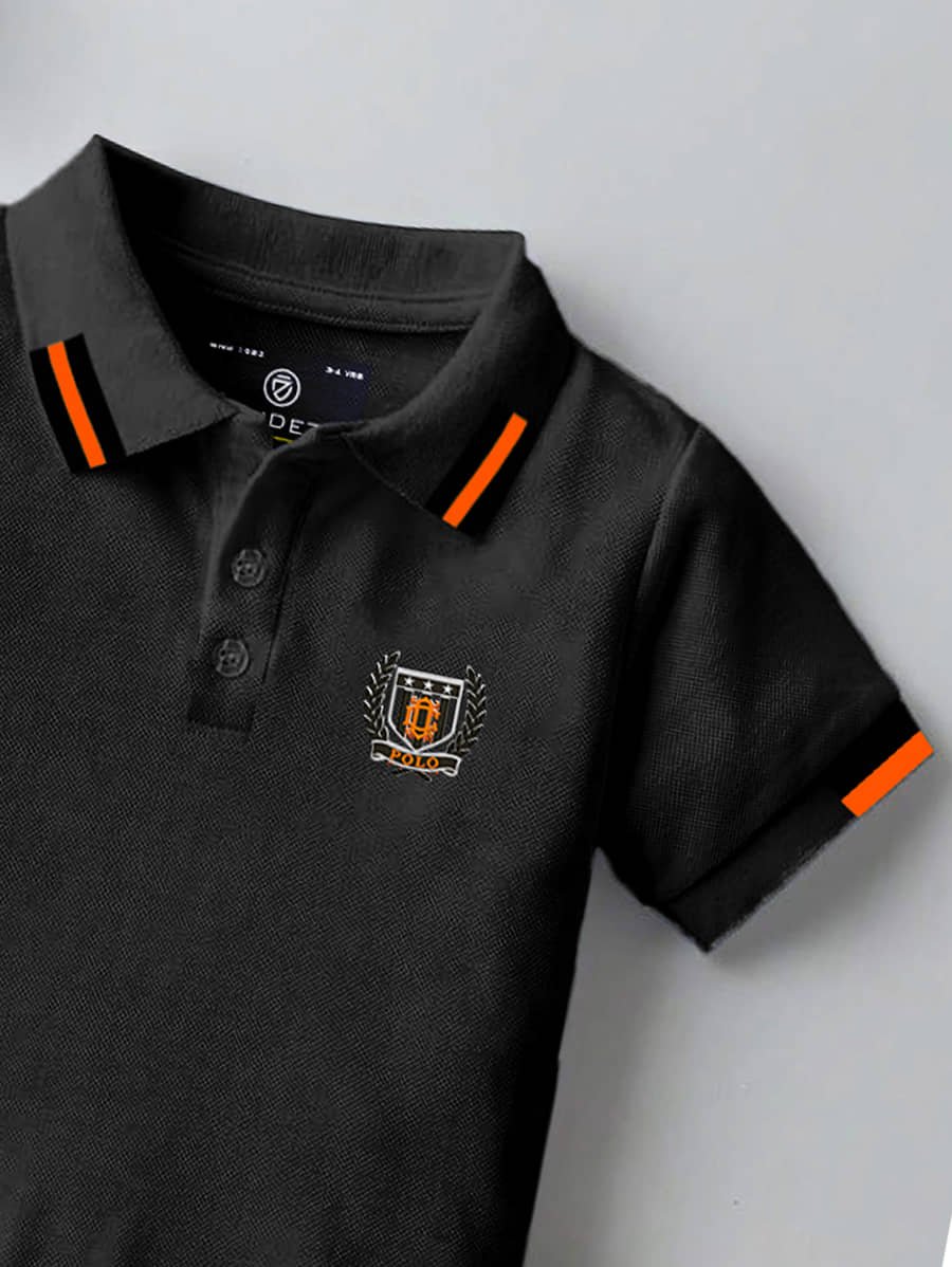 Pack of 2 Boys Cotton Blend Polo T-Shirt ( Multicolor 1 ) - Image 3