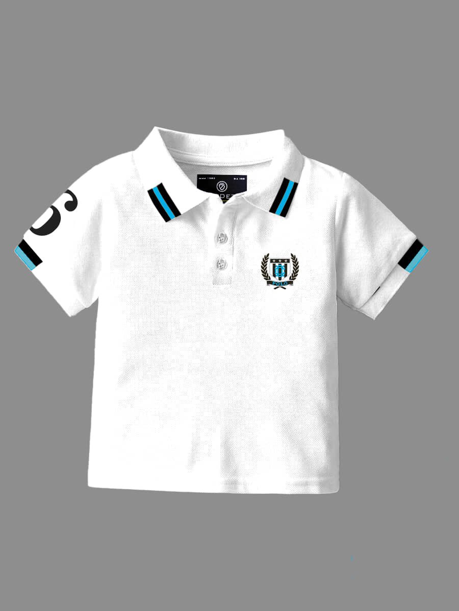 Pack of 2 Boys Cotton Blend Polo T-Shirt ( Multicolor ) - Image 4