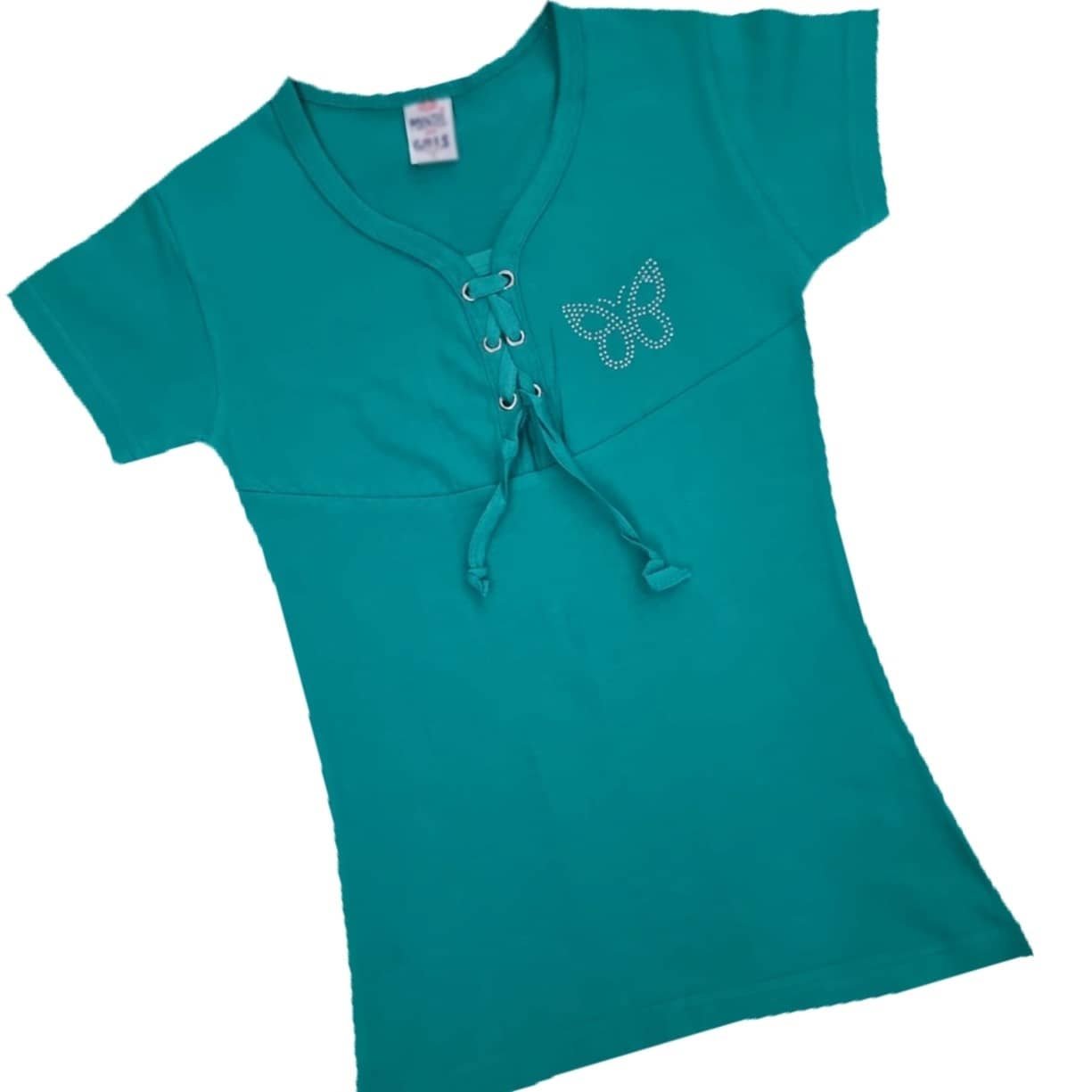 Pack of 1 Girls 100% Cotton Top ( Blue ) - Image 4
