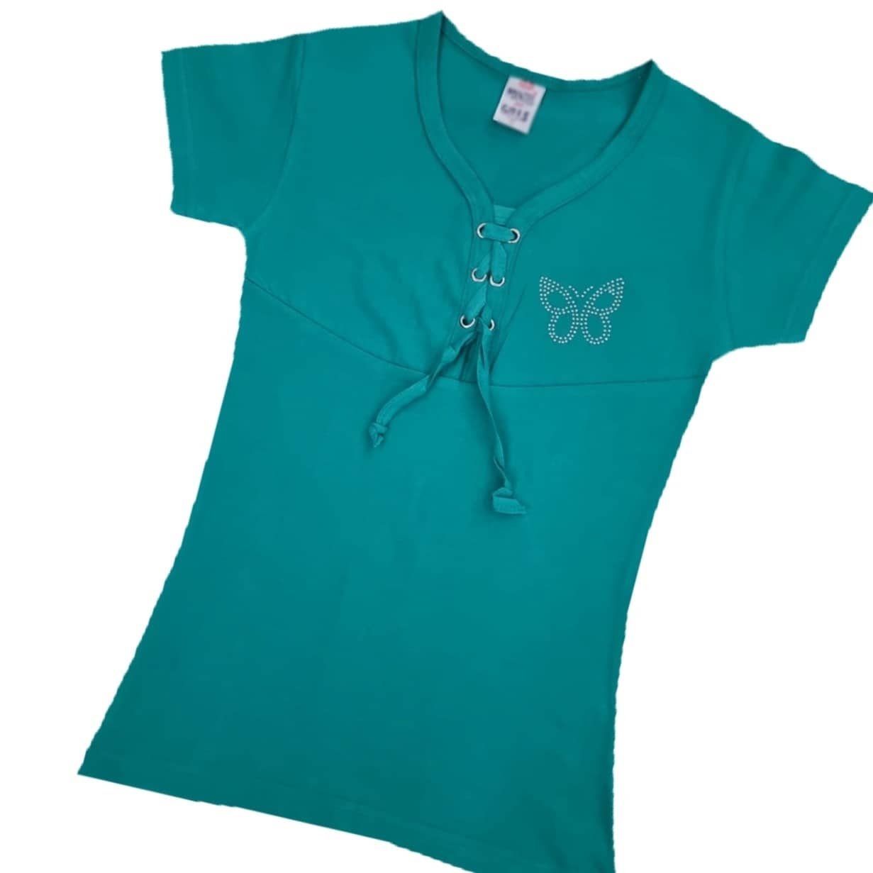 Pack of 1 Girls 100% Cotton Top ( Blue ) - Image 5